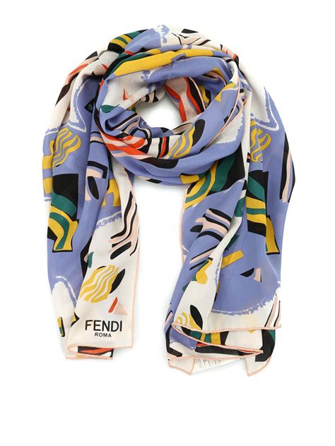 fendi scarf silk women& 39|Fendi silk scarf women's.